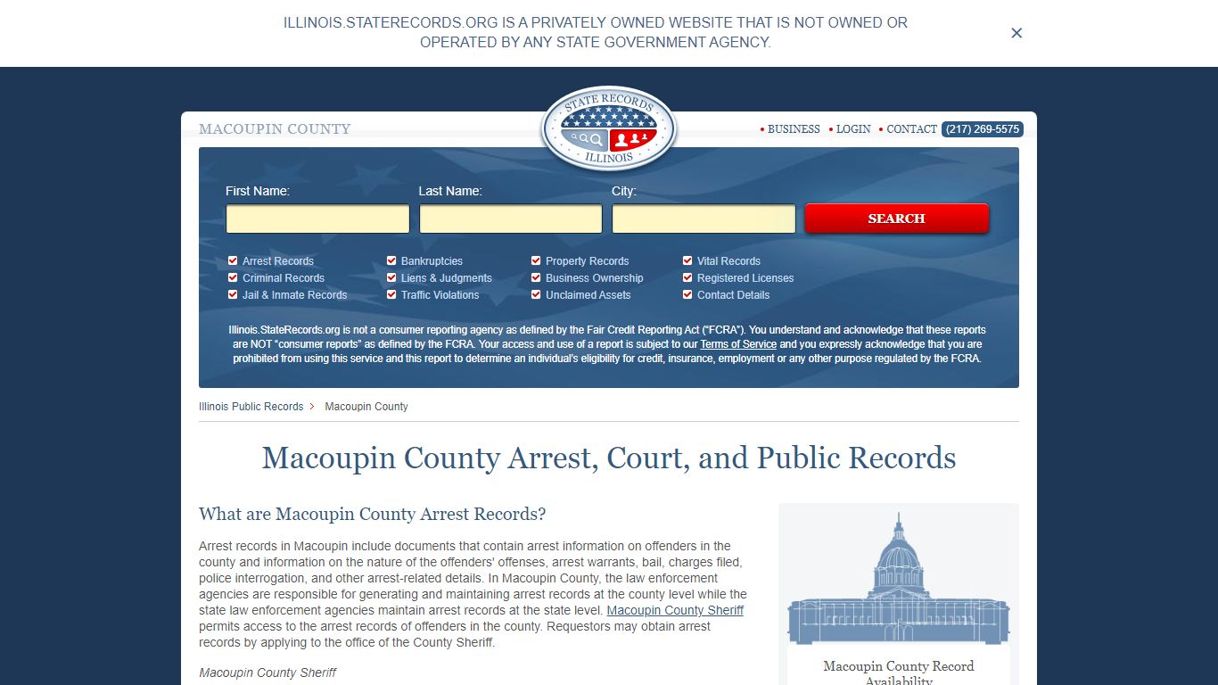 Macoupin County Arrest, Court, and Public Records