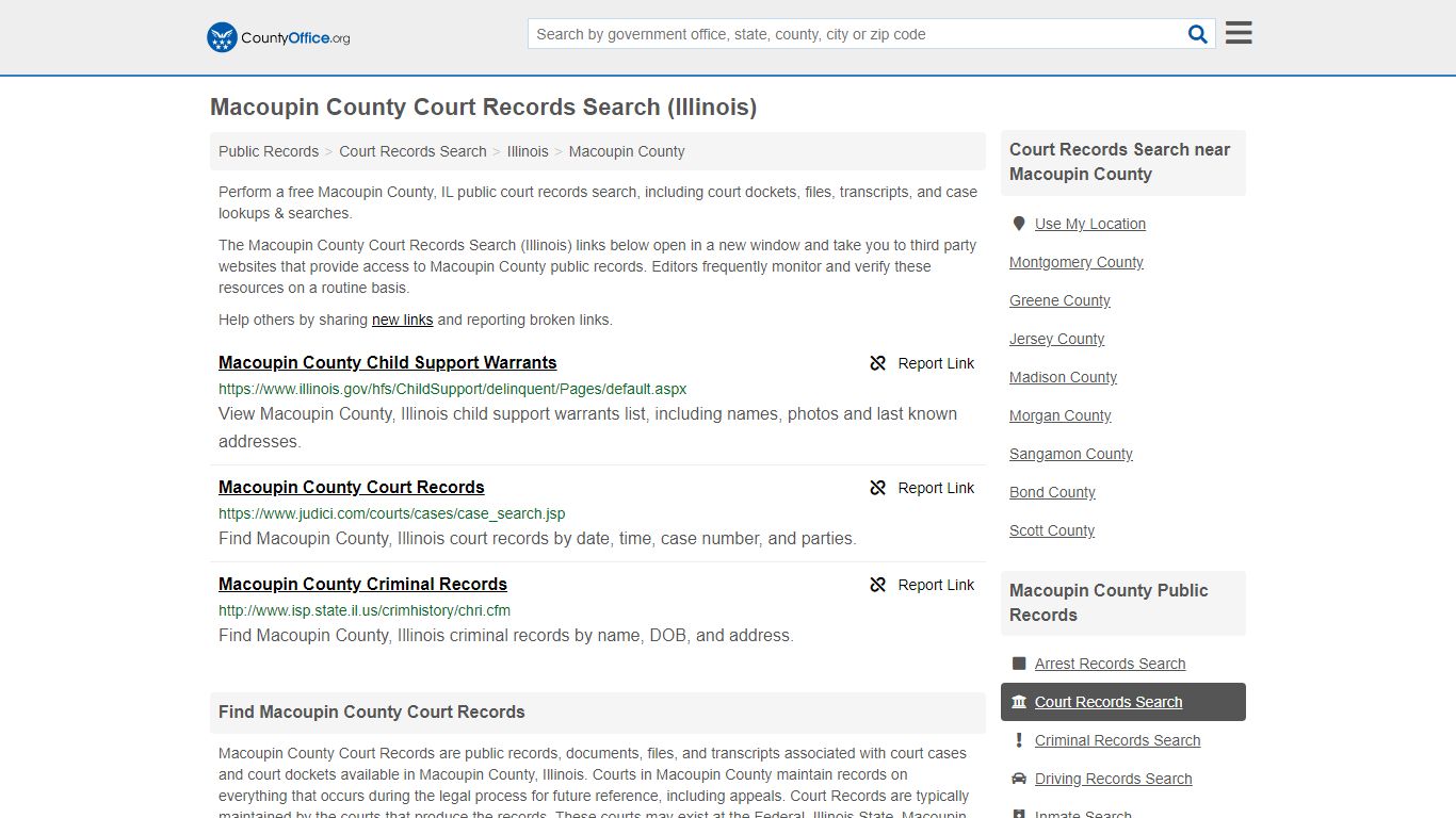 Court Records Search - Macoupin County, IL (Adoptions ...
